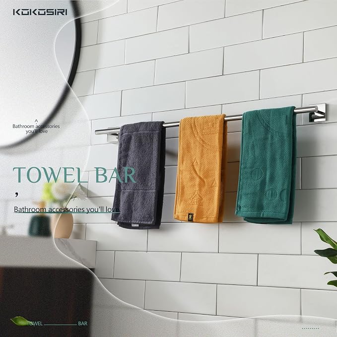 KOKOSIRI 32'' Towel Bar Bathroom Towel Holder - Image 4