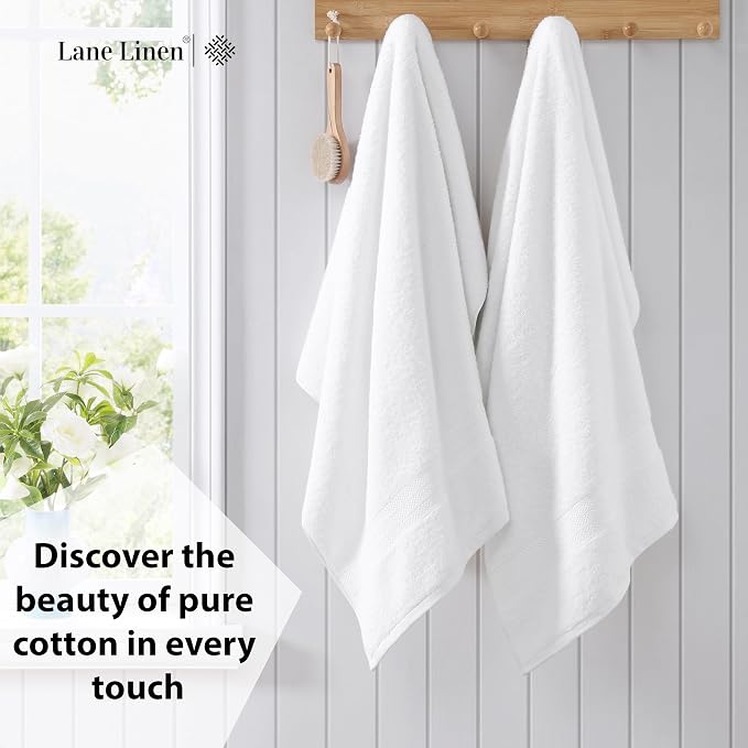 Lane Linen 100% Cotton 4 Pack Bath Sheets - Image 3