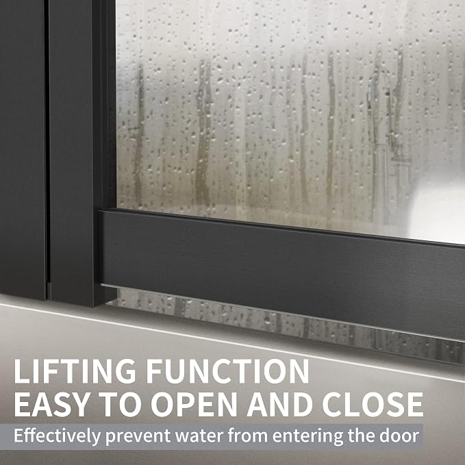 Bathtub Sliding Double Swing Door, Frameless Tempered Glass Shower Doors 22-36 - Image 6