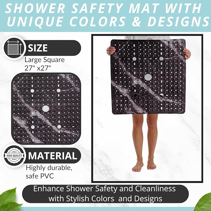 ENKOSI Square Shower Mat 27x27 inch - Image 3