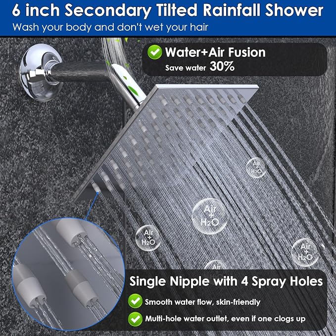 ENGA Shower System with Tub Spout, Bathtub Shower Faucet Combo Set - Image 5