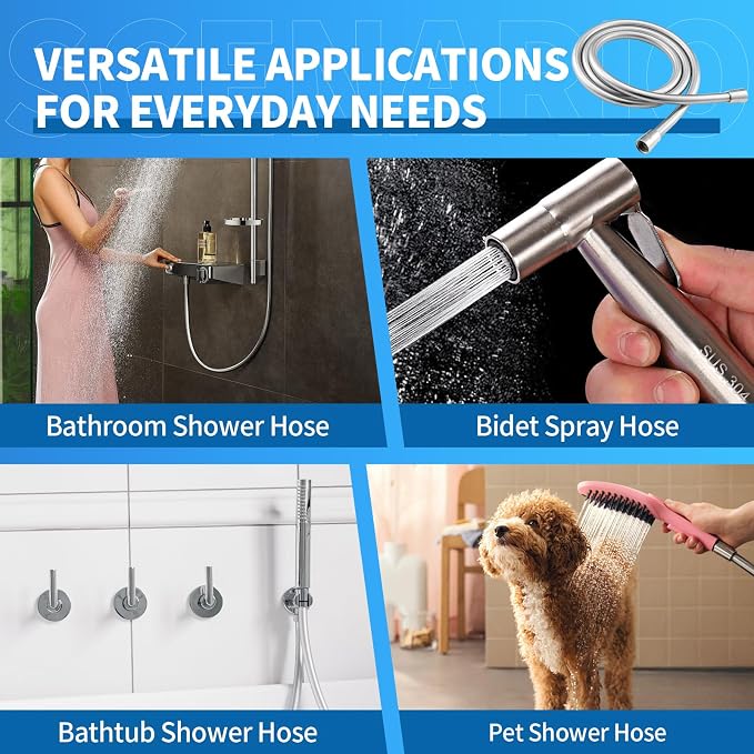 Extra Long Replacement Shower Hose Extension Handheld Shower Head Hose 79 - Image 9