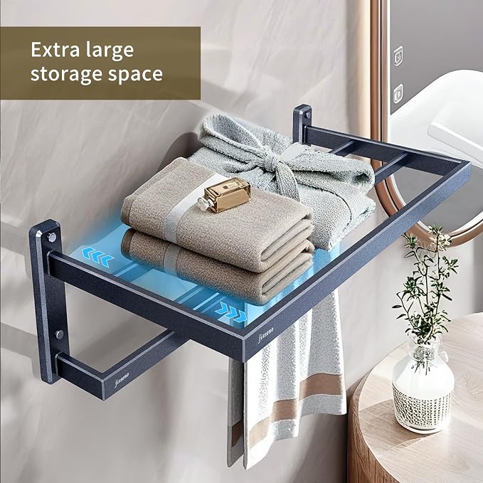 Bathroom Towel Rack, 24 Inch Towel Holder - Image 2