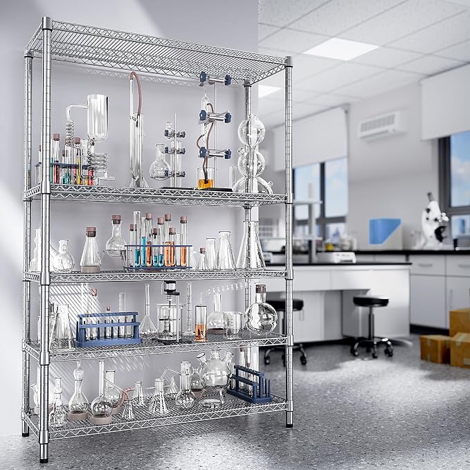 IZEUK 4250 LBS Garage Shelving Wide Storage Shelves 5 Tier Metal Shelves Heavy - Image 2