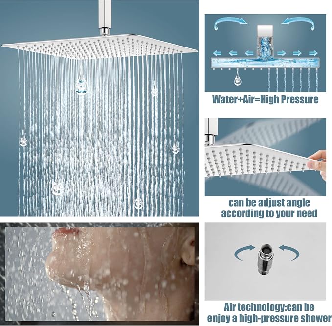 Aolemi Ceiling Mount Shower System Rain Shower Head - Image 3