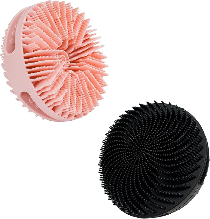 2 PC Silicone Exfoliating Body Scrubber, Silicone Body Shampoo Brush, Soft by MtBoi