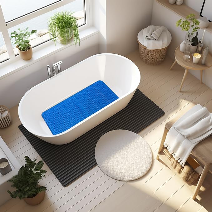 Double Layer Foam Non Slip Bathtub Mat 37x17in, More Comfortable and Thicker - Image 8