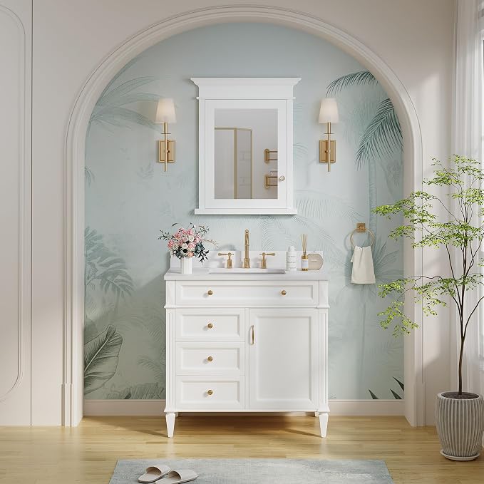 WELLFOR 26"x 32" Bathroom Medicine Cabinet - Image 5