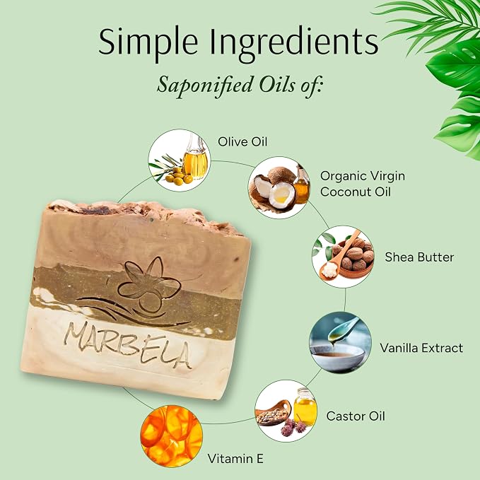 Marbela Cosmetics Coco Vanilla Handmade Soap Bar - Image 5