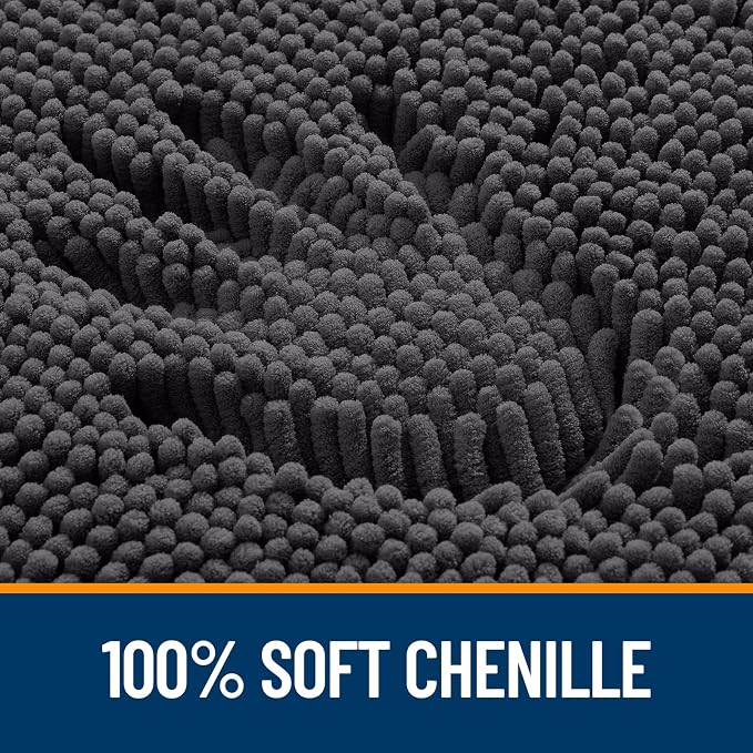 OLANLY Bathroom Rugs Sets 2 Piece, Soft Absorbent Chenille Bath Mats and - Image 2