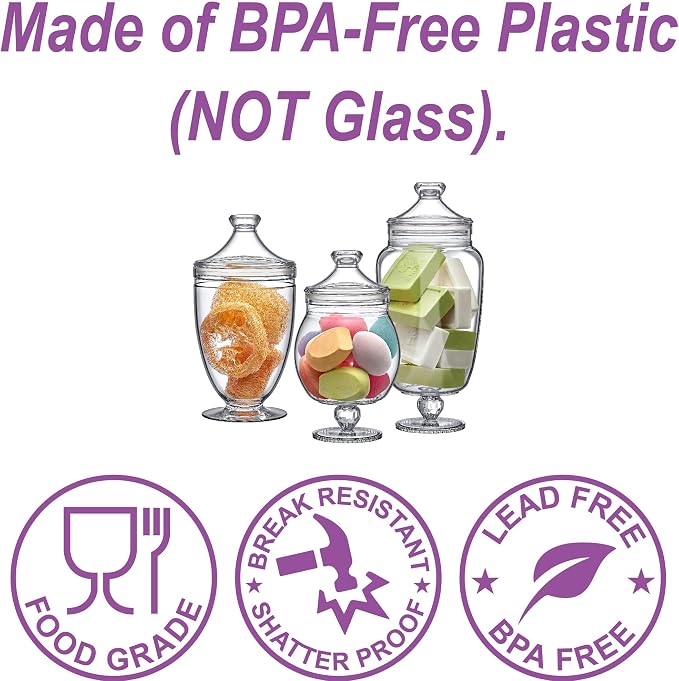 Amazing Abby - Admire - Plastic Apothecary Jars, Acrylic Jars - Image 2