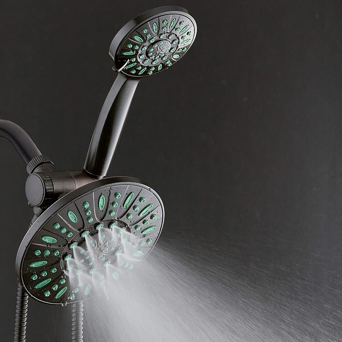 AquaDance Antimicrobial/Anti-Clog High-Pressure 30-setting Rainfall Shower Combo - Image 6