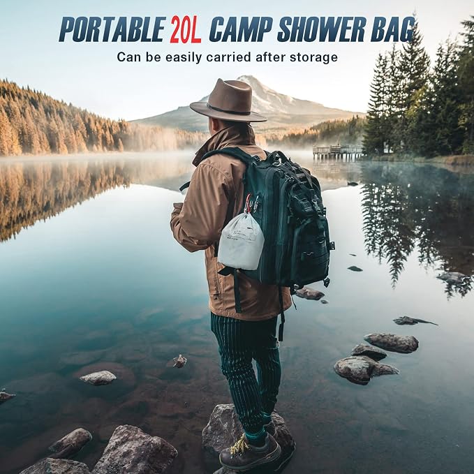 Portable Camping Shower Bag - 10L/2.2 Gallons Solar Shower Water Bag - Image 6