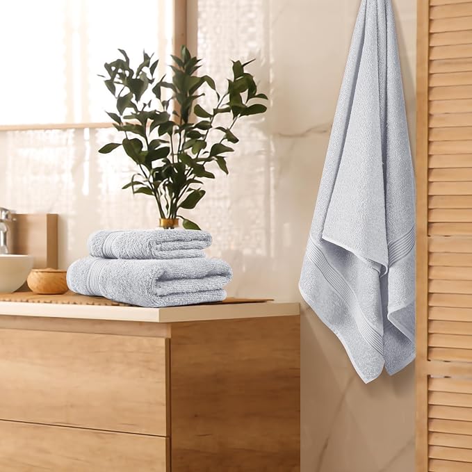 Belizzi Home Ultra Soft 3 Pack Cotton Towel Set, Contains a Bath Towel 28x55 - Image 2