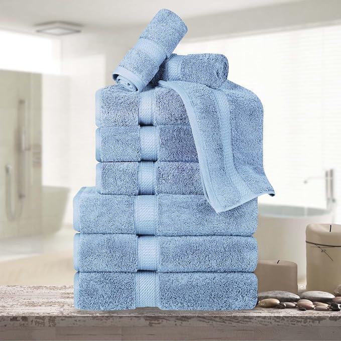 BNM Egyptian Cotton Heavyweight Towels, 800 GSM, Face/Washcloths, Hand Towels - Image 2