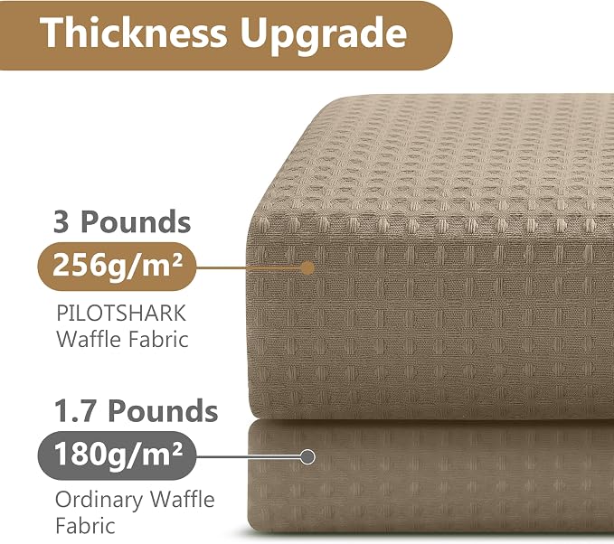 No Hook Waffle Weave Shower Curtain Set - Image 6