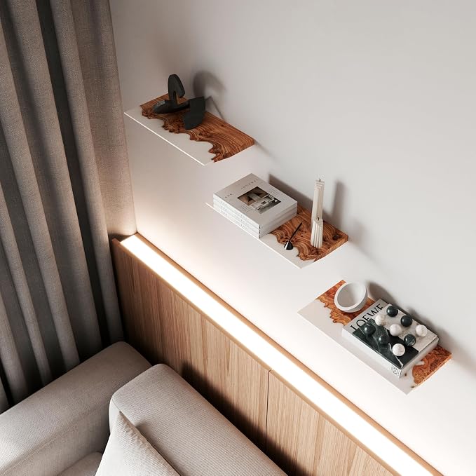 RWA Live Edge Floating Shelf – Unique Wood Floating Shelf - Image 2