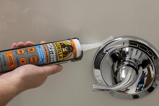 Gorilla Waterproof Caulk & Seal Silicone Sealant, 10Oz Cartridge - Image 3