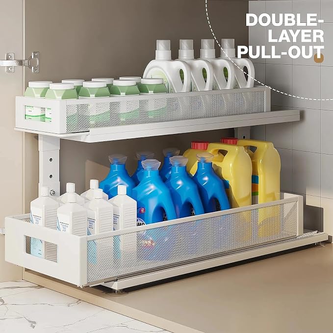 2 Pack 21.3IN-Depth Under Sink Organizer - Image 4