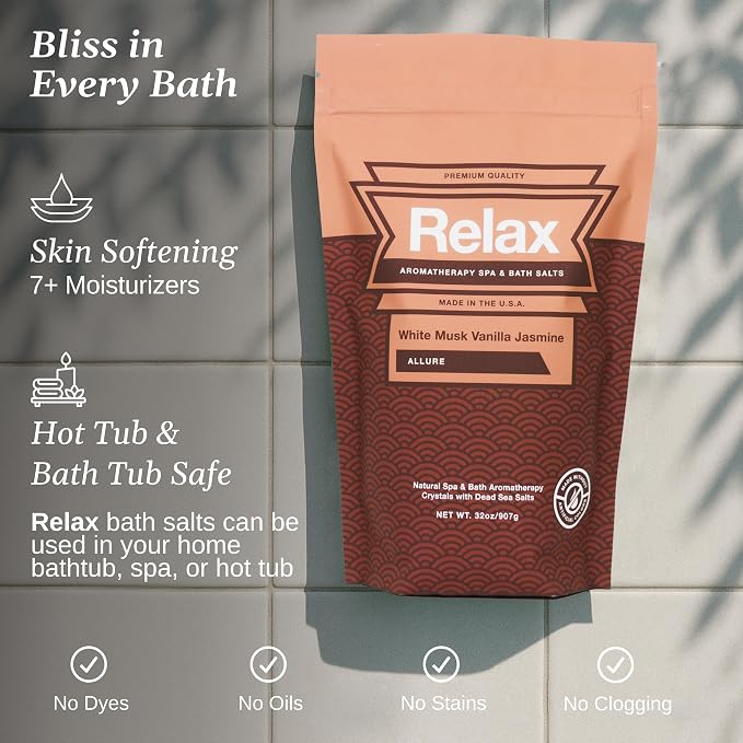 Relax Spa & Bath, Epsom & Dead Sea Salts, Aromatherapy Bath Salts - Image 3