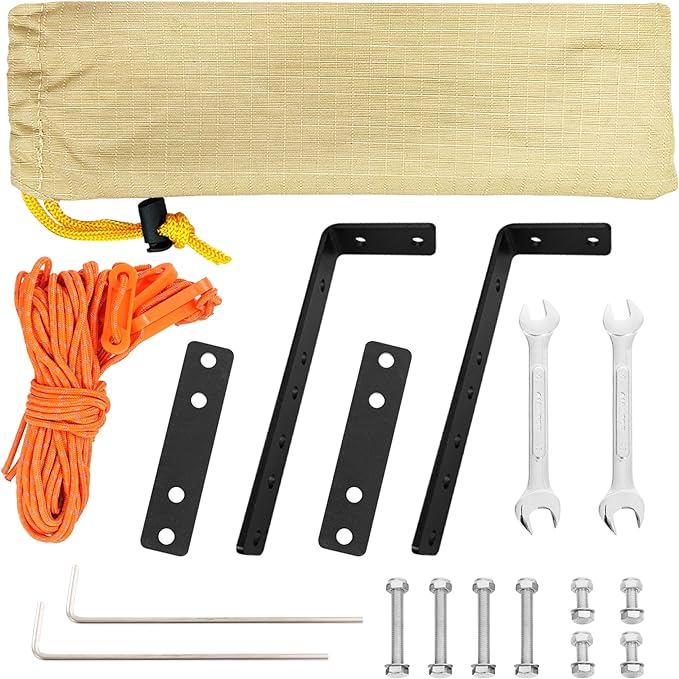 ALL-TOP Vehicle Awning Mounting Hardware, Stainless L-Shape Bracket by ALL-TOP4X4
