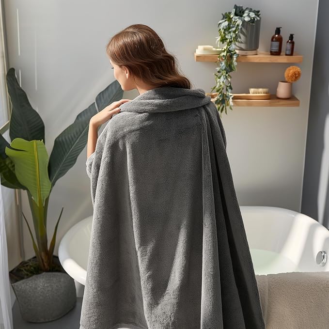 SALBAKOS 100% Turkish Cotton Jumbo Bath Sheet Towel Oversized 40x80 inch | - Image 4