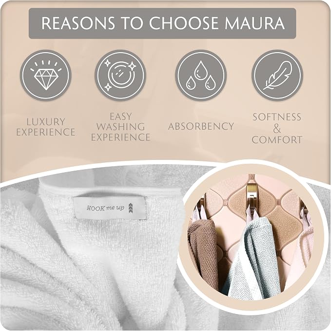 MAURA Basics Hand Towels for Bathroom - Image 4
