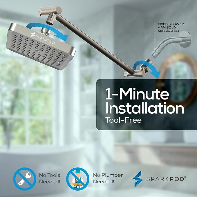 SparkPod Square Rain Shower Head - Image 6