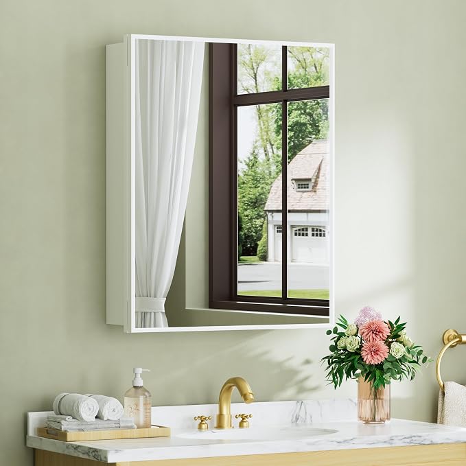 Buruis 24" x 30" Framed Medicine Cabinet by KeepYourBathroomKitchenandHomeOrganized