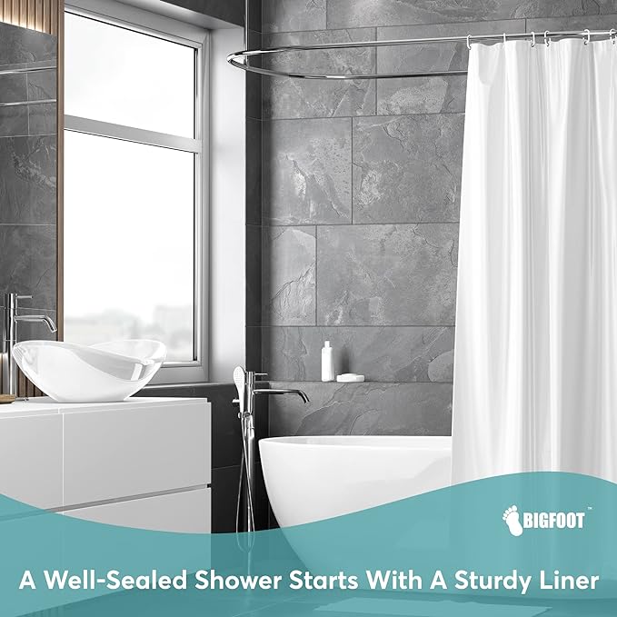BigFoot Clear Shower Curtain Liner - Image 9