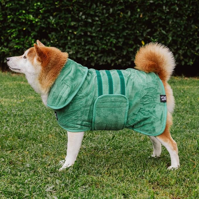 Tuff Pupper Fast Drying Dog Bath Robe | 800 GSM Plush Dog Towel - Image 8