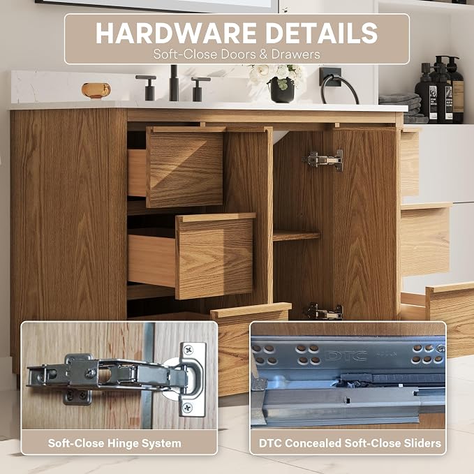 WELLFOR 48" Bathroom Vanity - Image 4