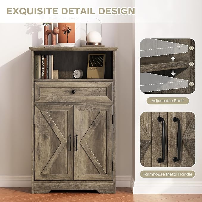 Floor Cabinet, Farmhouse Storage Cabinet - Image 5