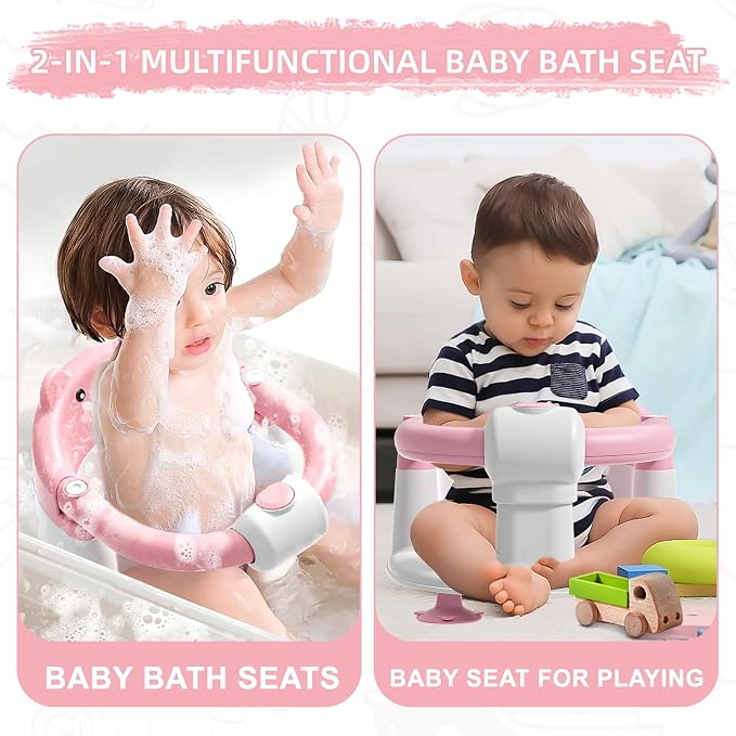 Baby Bath Seat for Babies 6 Months & Up, Toddler Bath Seats for Babies Sitting - Image 7