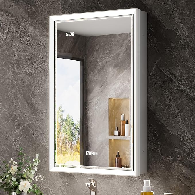 Beveled Lighted Medicine Cabinet by QUEENFUN