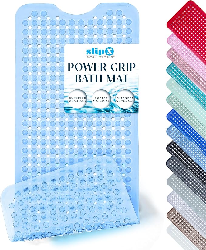SlipX Solutions Power Grip Bathtub Safety Mat | Precision Grip Technology by SlipXSolutions