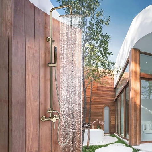 RBROHANT Outdoor Shower, Wall Mount Outdoor Shower Kit, Outside Shower Faucet by RBROHANT