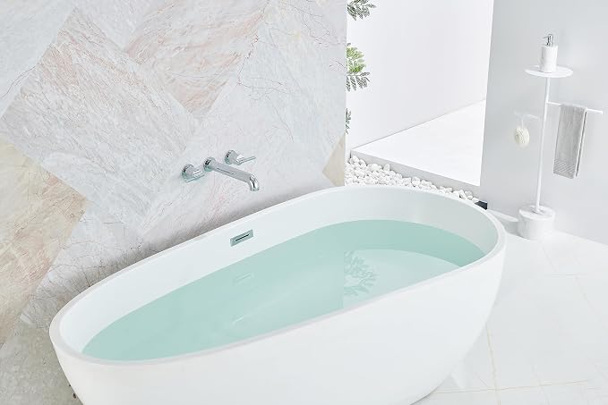 SITGES Solid Brass Wall Mount Tub Filler, High-End Design, High Flow Bathtub - Image 5