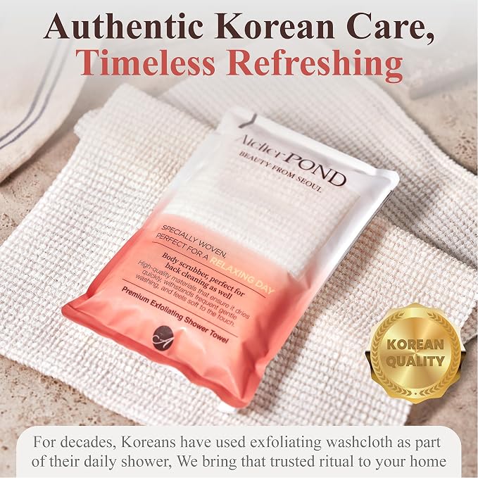 Korean Exfoliating Washcloth 2-Pack – Non-Irritating Cotton-Blend Exfoliating - Image 6