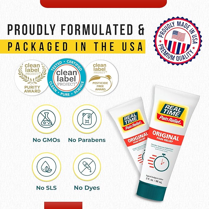 Real Time Pain Relief Cream 3 Oz Tube | 17 Natural Ingredients - Image 6