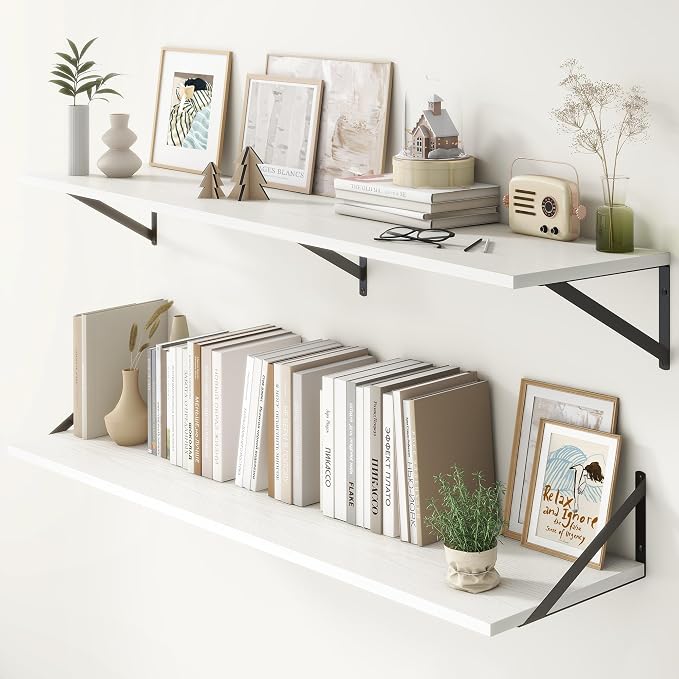 Fun Memories Deep Floating Shelves, 55W x 12D Floating Shelves by FunMemories