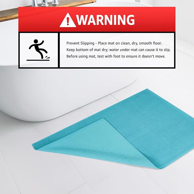American Soft Linen Bath Rug, 20 in 34 in 100% Cotton Bath Mats Rugs - Image 4