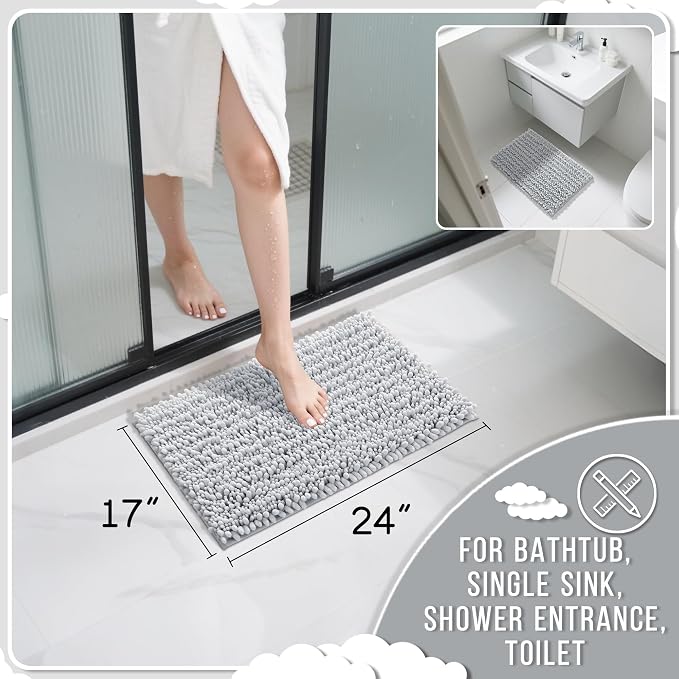 Yimobra Bathroom Rugs Non Slip Washable - Image 2