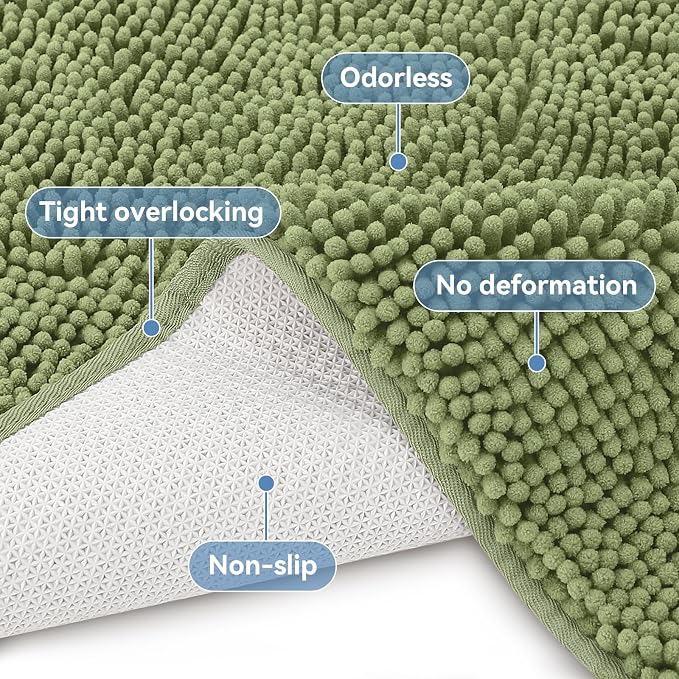 Bcoimo 70"×24" Absorbent Bath Mat, Non-Slip - Image 4