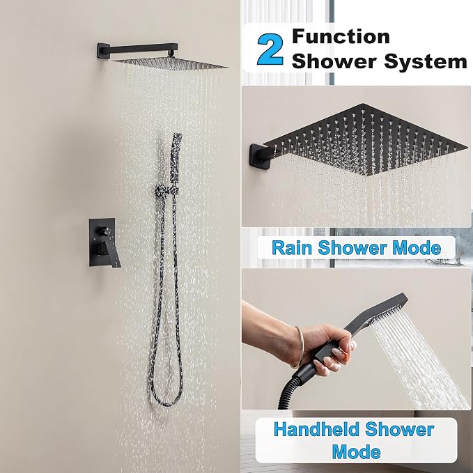 10 Inch Shower Faucet Set, Rainfall Shower System - Image 2