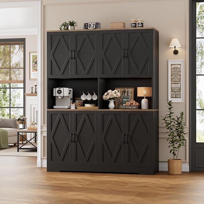 HOSTACK 71" Tall Pantry Cabinet, Large Kitchen Hutch - Image 4
