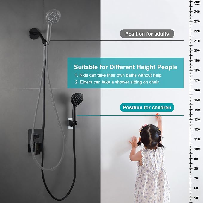 Shower Head Holder Strong Adhesive No Drilling Wall Mount Adjustable Handheld - Image 2