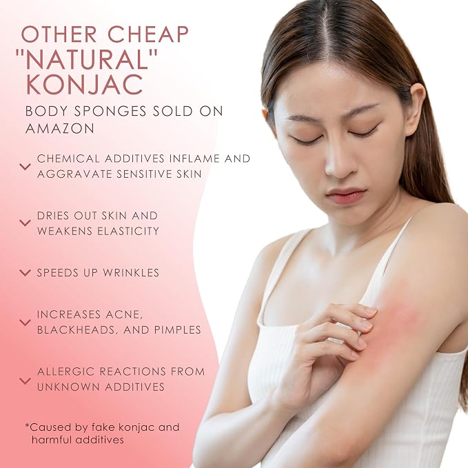 Konjac Sponge Body | Microplastic Free 100% Natural | Non-Toxic | Biodegradable - Image 2