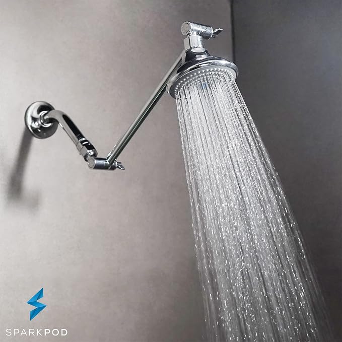 SparkPod 11" Solid Brass Shower Head Extension Arm - Image 8