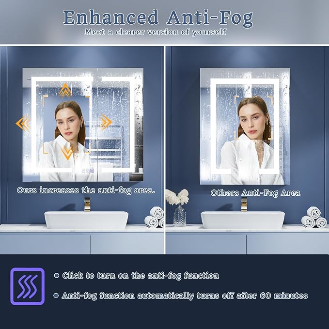 ExBrite LED Lighted Bathroom Medicine Cabinet - Image 4